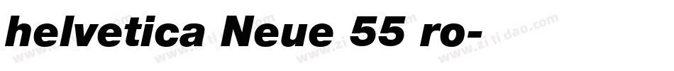 helvetica Neue 55 ro字体转换